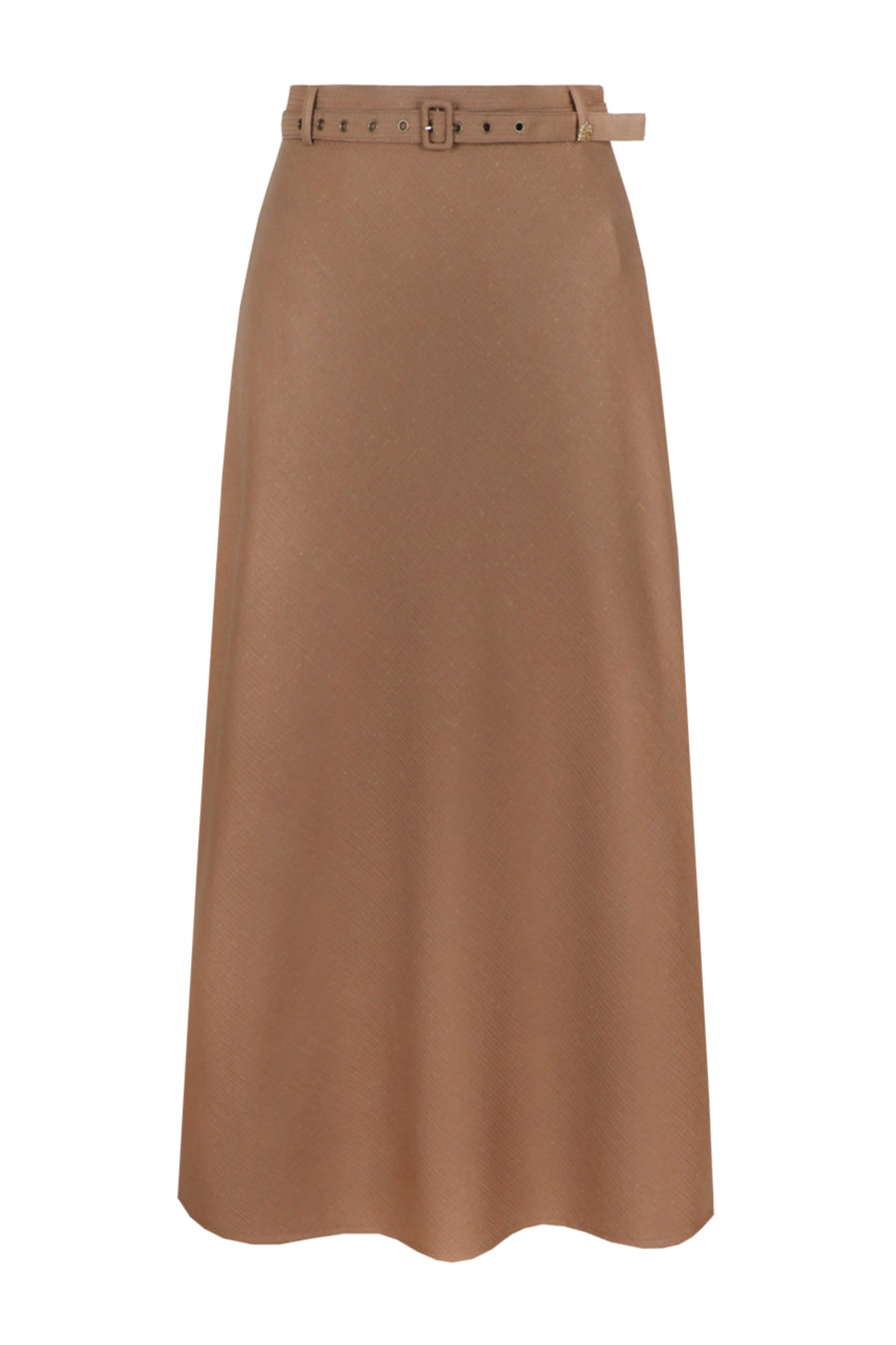 G-maxx Olympia bruine suikerrok met elegante taille en rokmodel, geschikt voor stijlvolle dameskleding