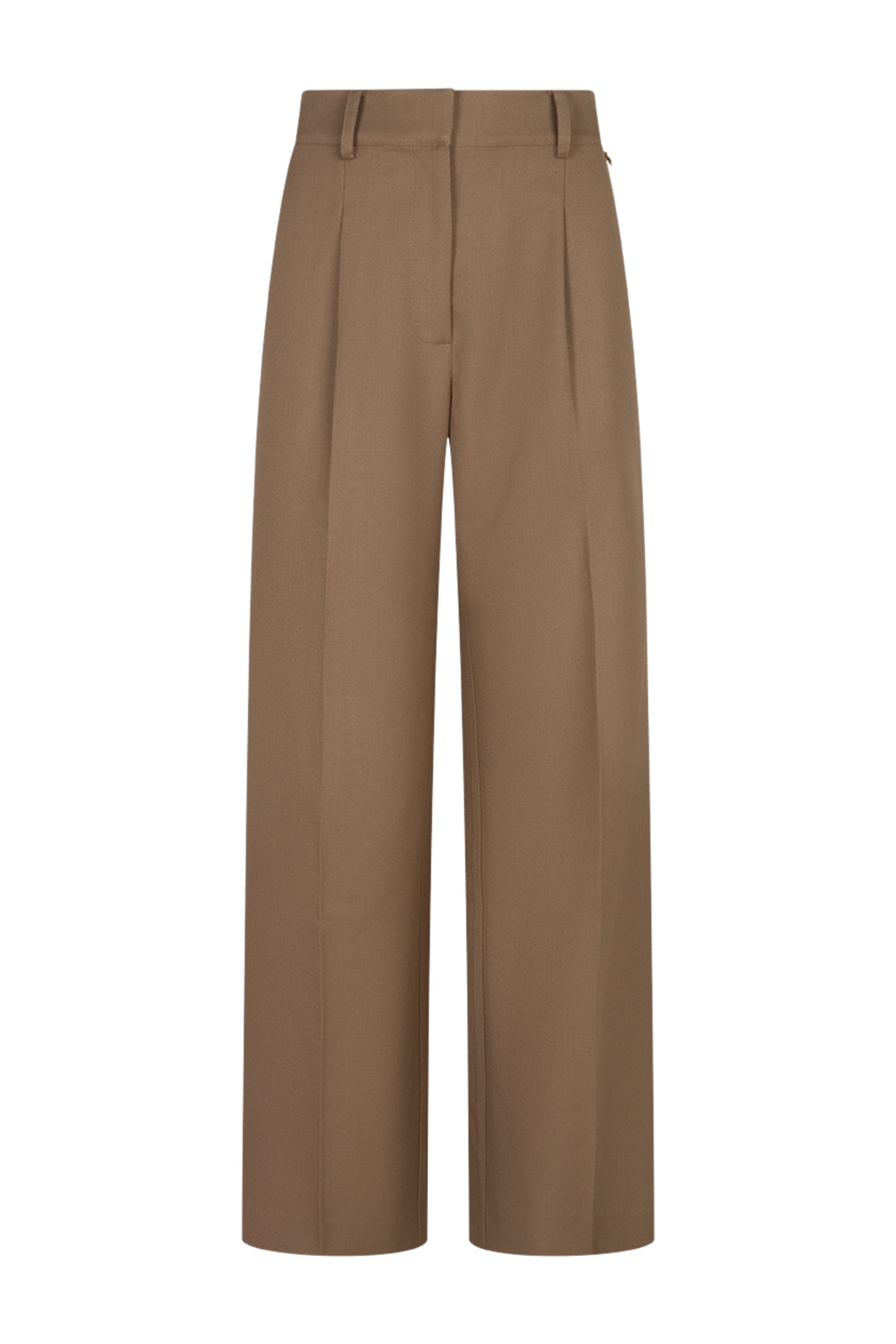 Lichte beige Pashai Savannah broek van Ibana, met comfortabele pasvorm en stijlvolle details, zichtbaar op de afbeelding.