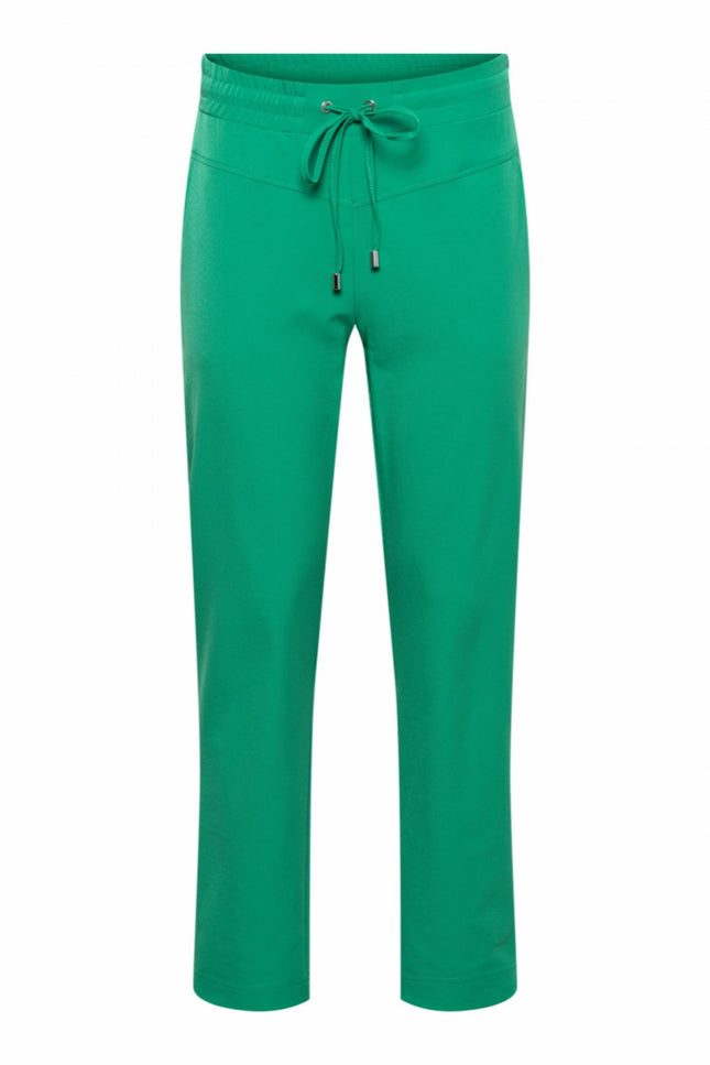 &Co woman Travel broek page 7/8 green PA146-2 Stretchshop.nl
