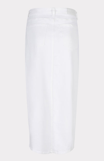 EsQualo Skirt maxi stretch offwhite 12219 Stretchshop.nl