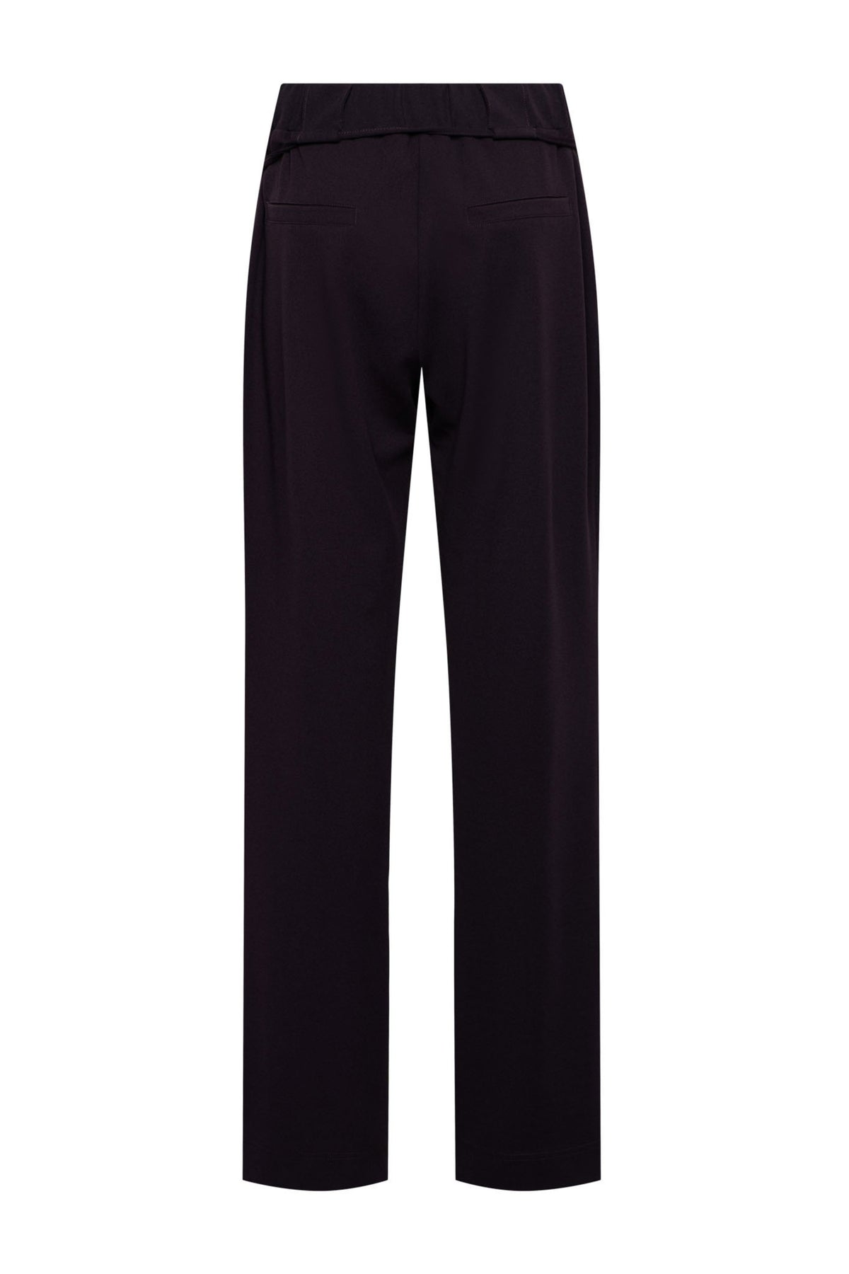 Diepe paarse broek Grace Deep Plum van &Co woman, getoond in een modieuze pasvorm en zachte stof.