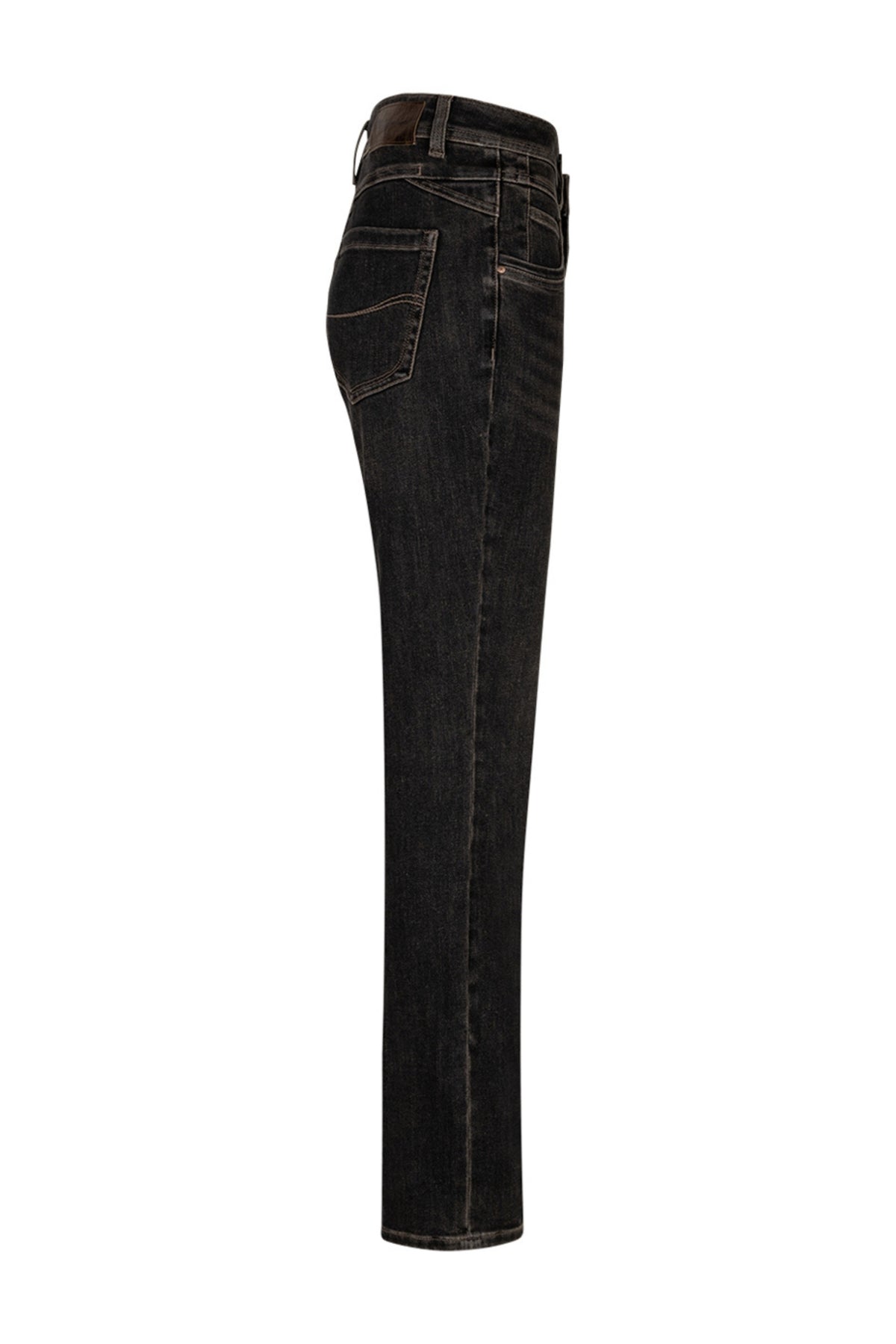 Relaxte bruine overdye broek van Red Button, met een comfortabele pasvorm en stijlvolle tint in de afbeelding.