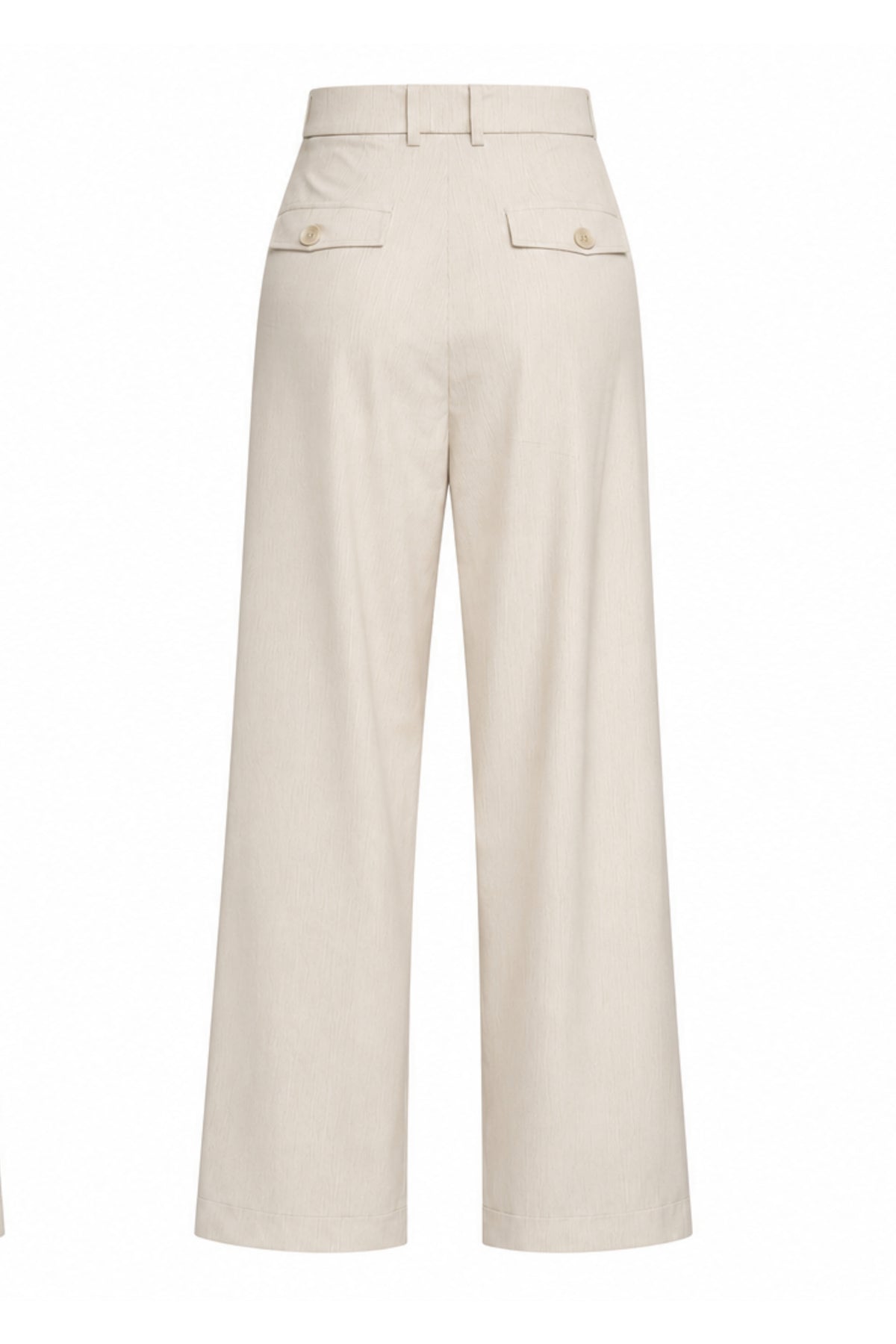 Mi Piace zware reisbroek met geplooide structuur en print, stijlvolle en comfortabele travel broek voor dames.