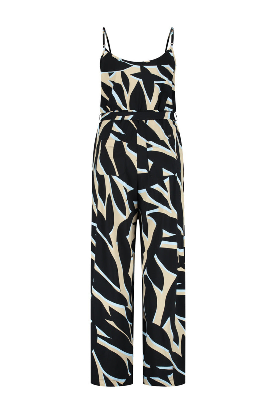 Lady Day reiskostuum Janna Leya print met comfortabele pasvorm en kleurrijk patroon, volledige afbeelding van de jumpsuit.
