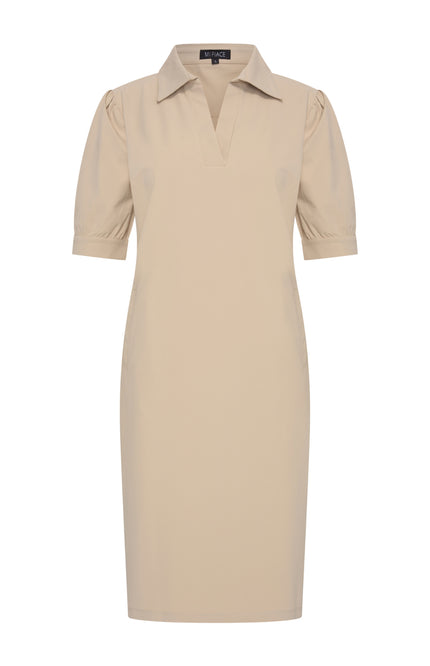 Mi Piace Travel Jurk Polo Beige 202605 Stretchshop.nl