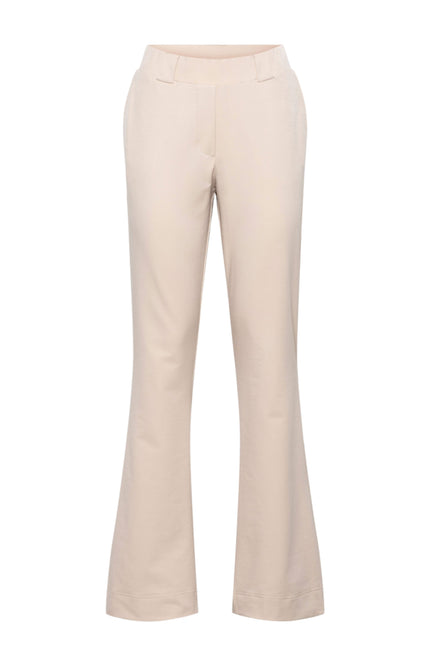 &Co woman Travel Broek Penelope Flare Sand PA203-1 Stretchshop.nl