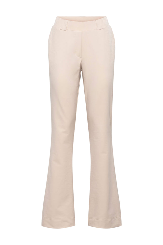 &Co woman Travel Broek Penelope Flare Sand PA203-1 Stretchshop.nl