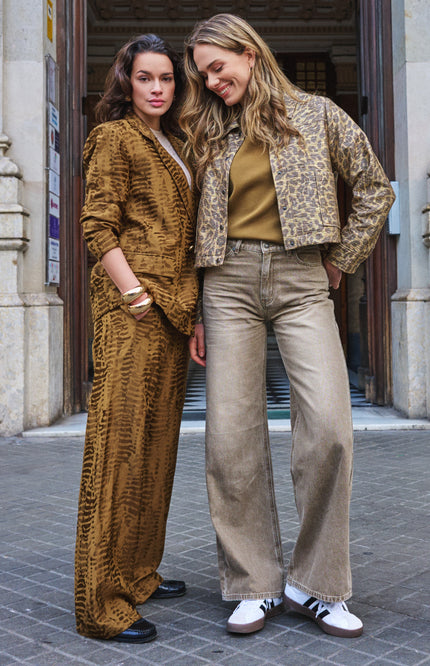 Broek Animal Jacquard Olive F25.04506