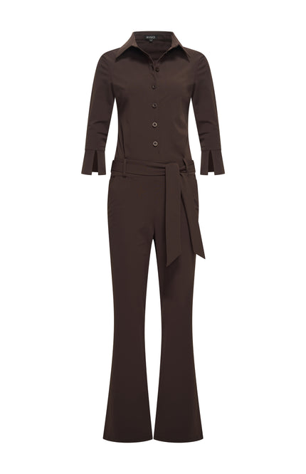 Travel Jumpsuit Flared Espresso 202154