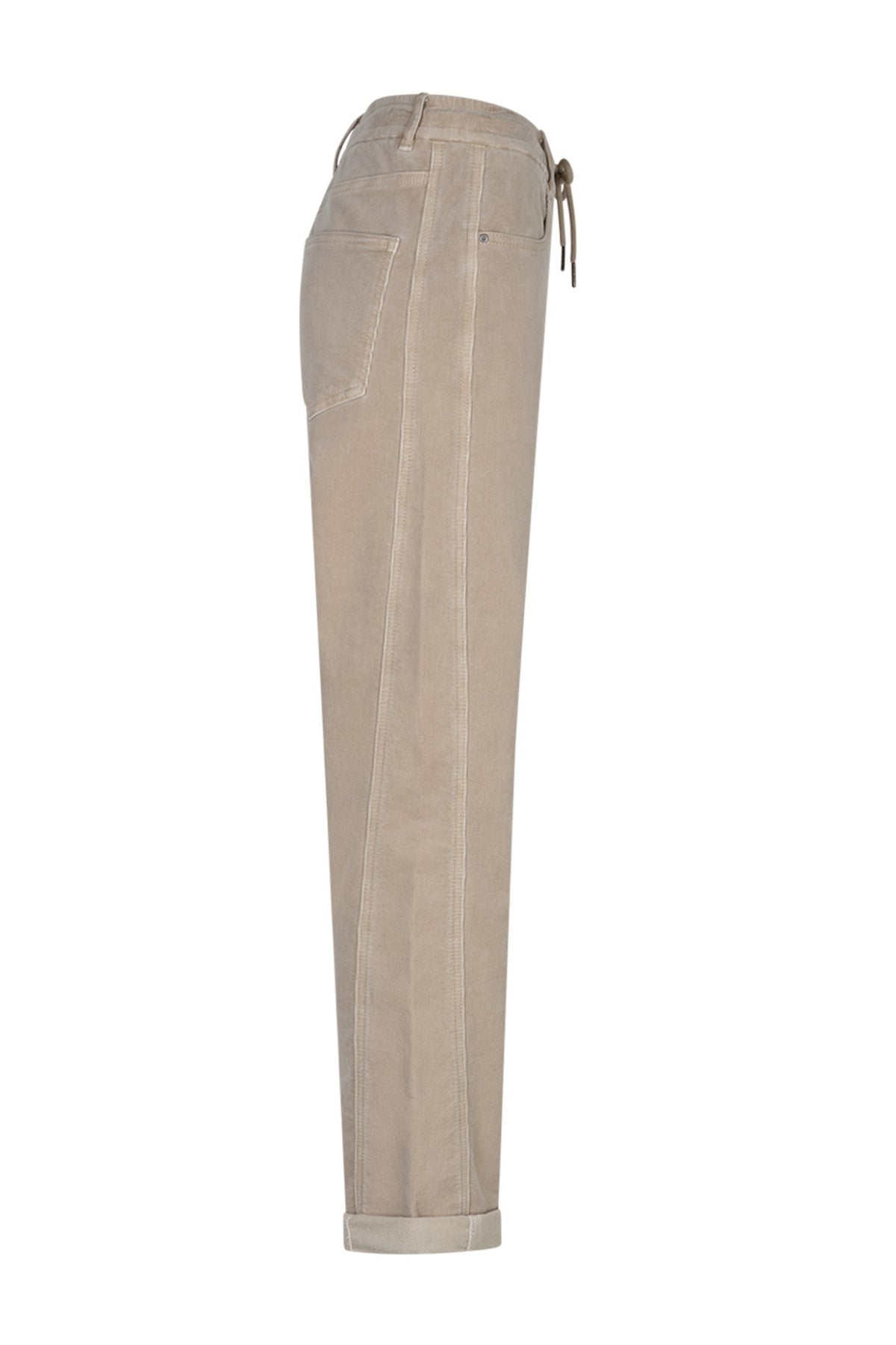 Red Button Kay Cord Jog broek in stone kleur, casual jogger met comfortabele pasvorm, L31 maat, zachte stof.
