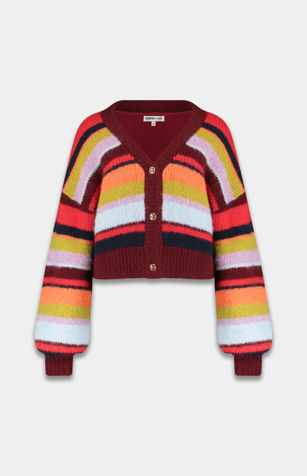 Vest Noor Stripe Multi Racing Red AW25W800