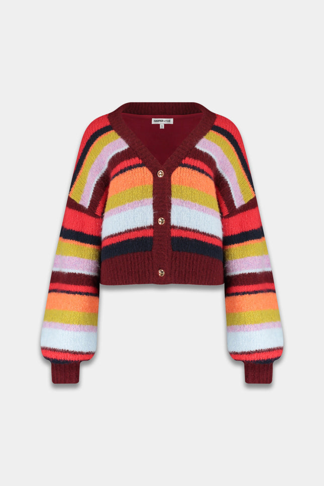 Vest Noor Stripe Multi Racing Red AW25W800