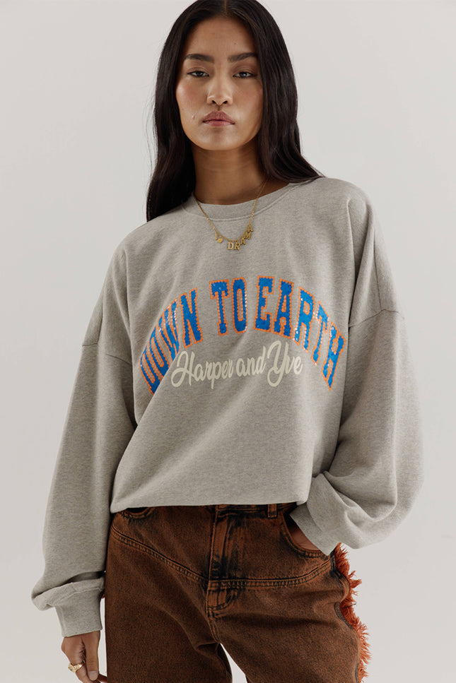 Sweater Downtoearth Grey Melee AW25Y507