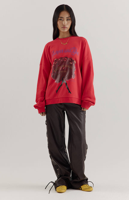 Sweater Rootedinreality Racing Red AW25Y509