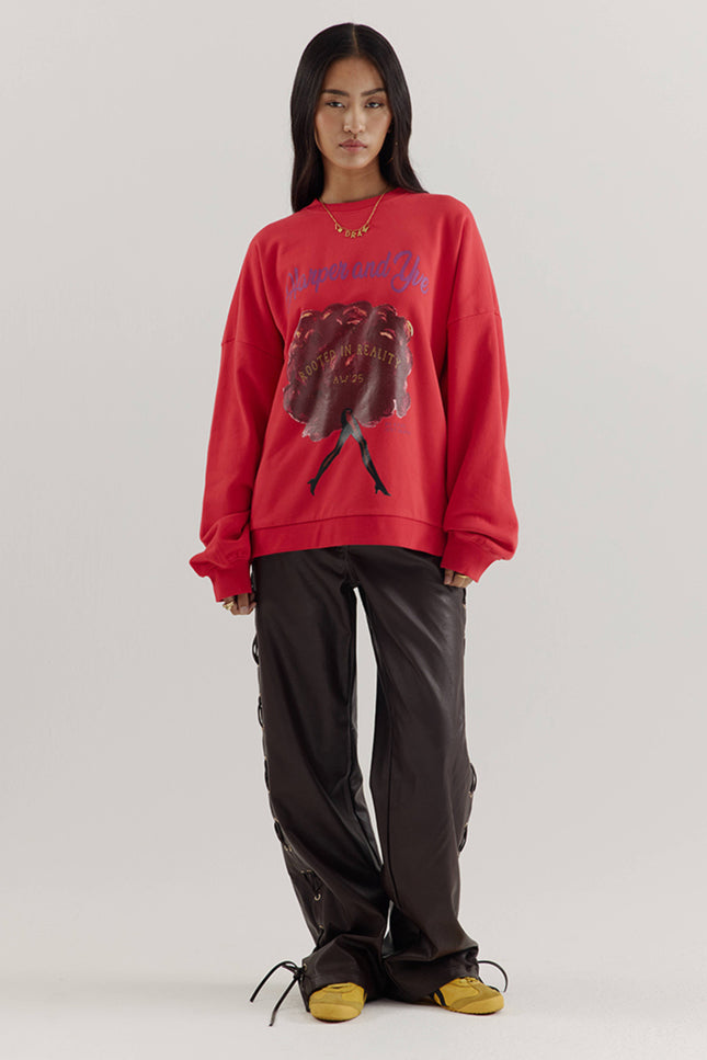Sweater Rootedinreality Racing Red AW25Y509