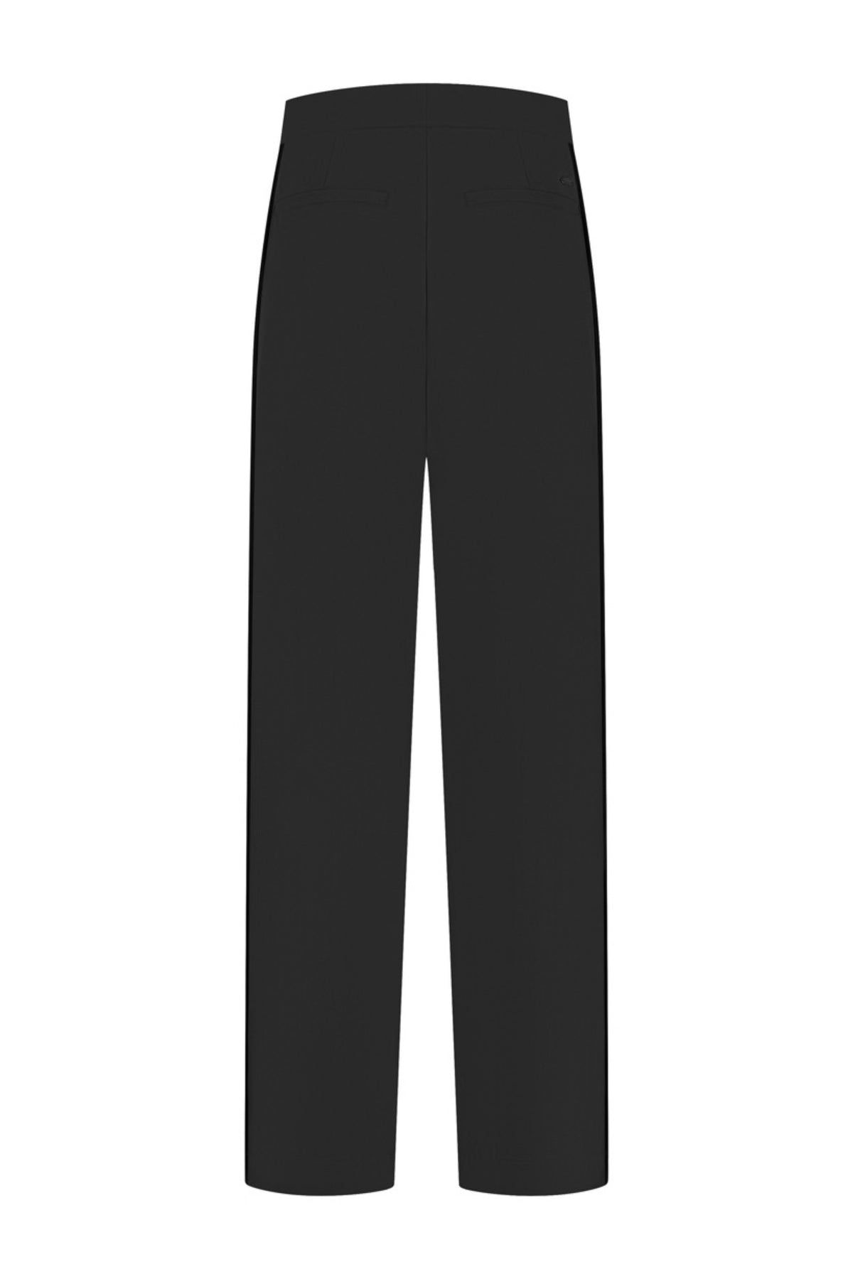 Lady Day reisbroek in zwart en champagne, comfortabele pasvorm, met rits en zakken, geschikt voor reizen en casual gebruik.