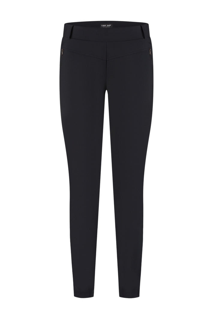 Lady Day Travel Broek Lotty Soft Touch zwart, taille L14.875.3624, comfortabele pasvorm en zacht materiaal, zichtbaar in de afbeelding.
