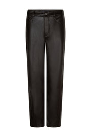 Lederen broek Caitlina van Red Button, getailleerd model met faux leren afwerking, L28presso pasvorm, stijlvolle damesbroek.