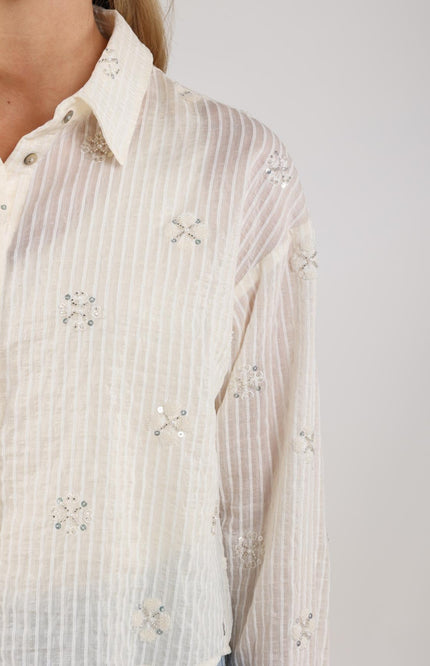 Blouse Bailey Beads Offwhite NKS02200