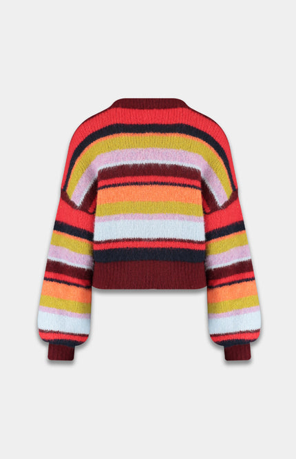 Vest Noor Stripe Multi Racing Red AW25W800