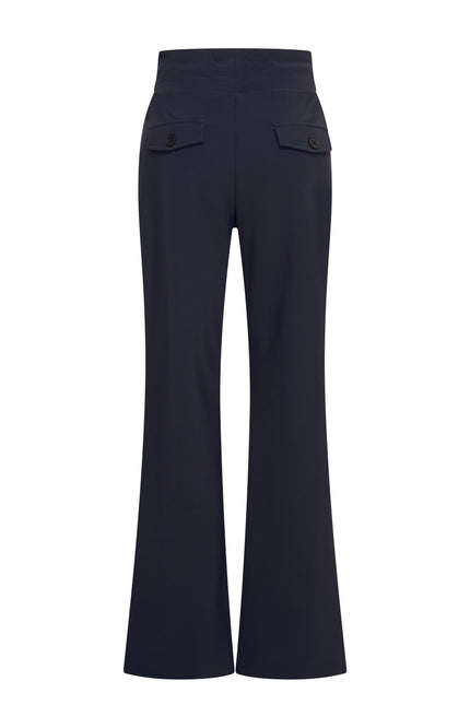 Bonded Travel Broek Flared Navy 202631
