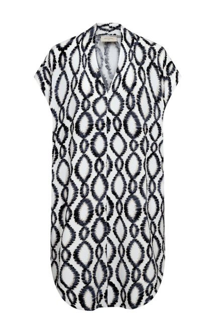 Freequent Jurk Fqfloi Brilliant White Black 208036 Stretchshop.nl