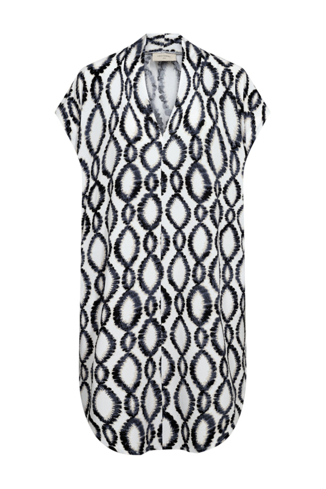 Freequent Jurk Fqfloi Brilliant White Black 208036 Stretchshop.nl