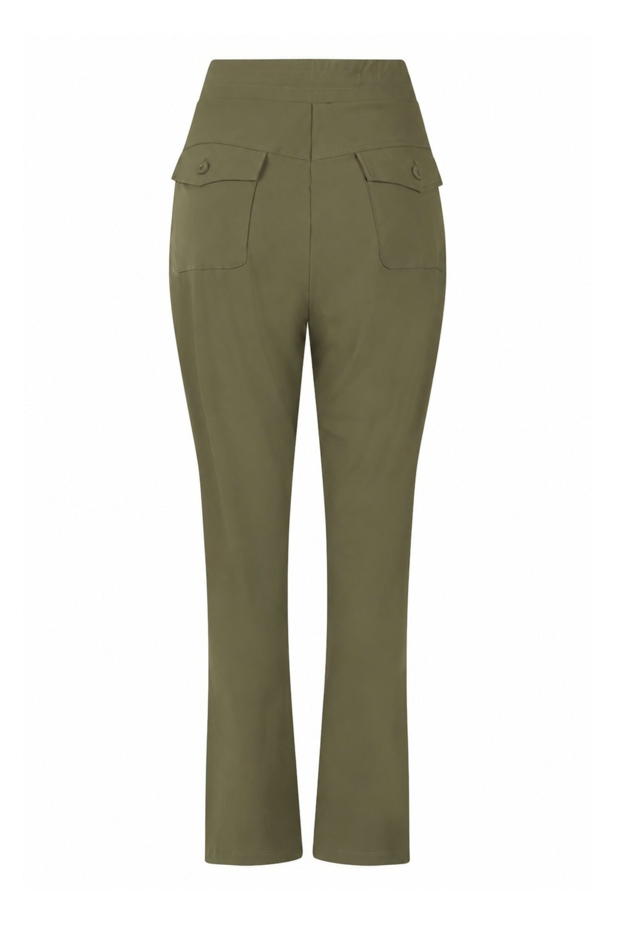 Groene Zoso Travel Broek Joy 265 met comfortabele pasvorm en praktische zakken, geschikt voor reizen en dagelijks gebruik.