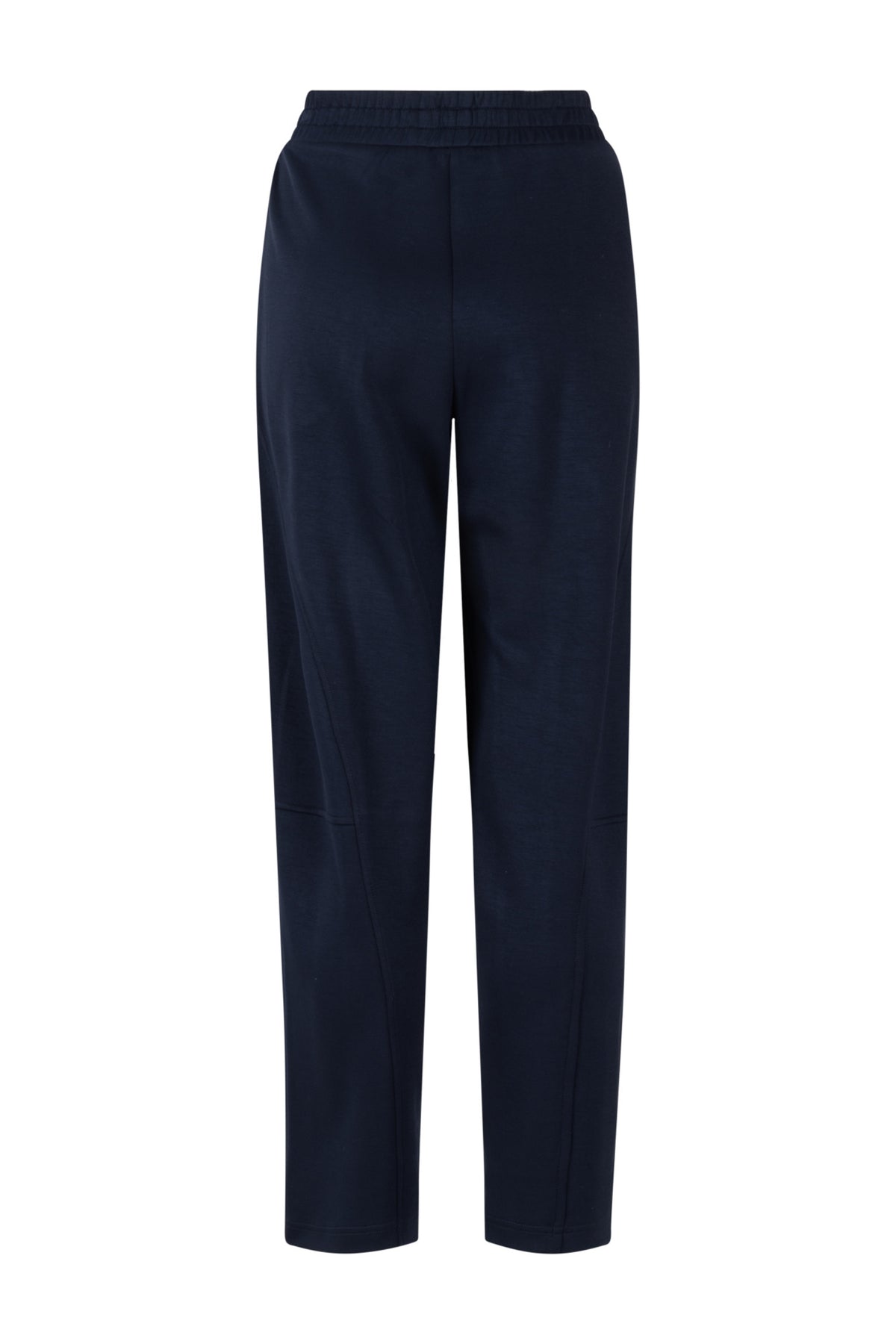 Zoso Jolie Navy broek met rechte snit en tailleband, donkerblauw, geschikt voor casual en comfortabele stijl.