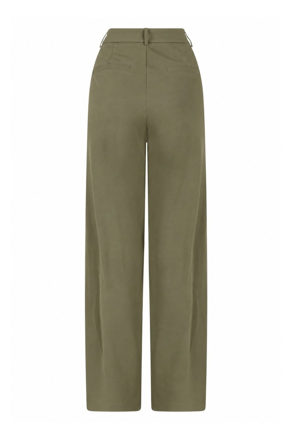 Groene Zoso Xandra reisbroek, casual en comfortabel, met elastische taille en praktische zakken, geschikt voor reizen en vrije tijd.