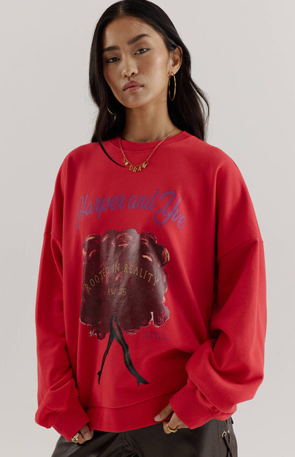 Sweater Rootedinreality Racing Red AW25Y509