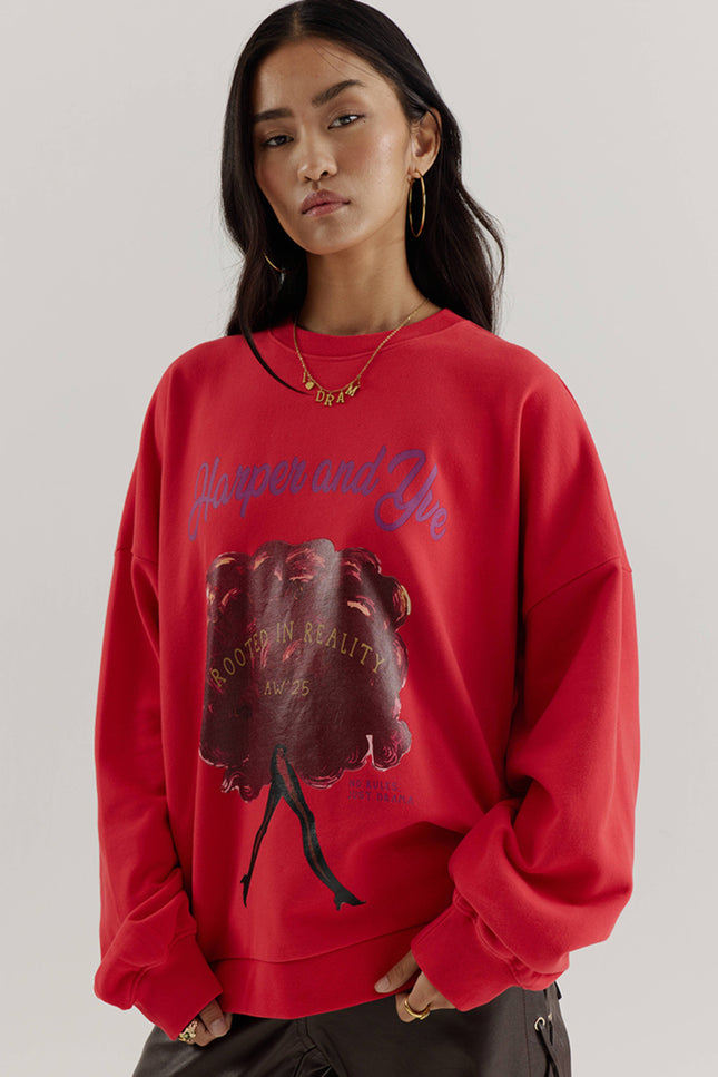 Sweater Rootedinreality Racing Red AW25Y509