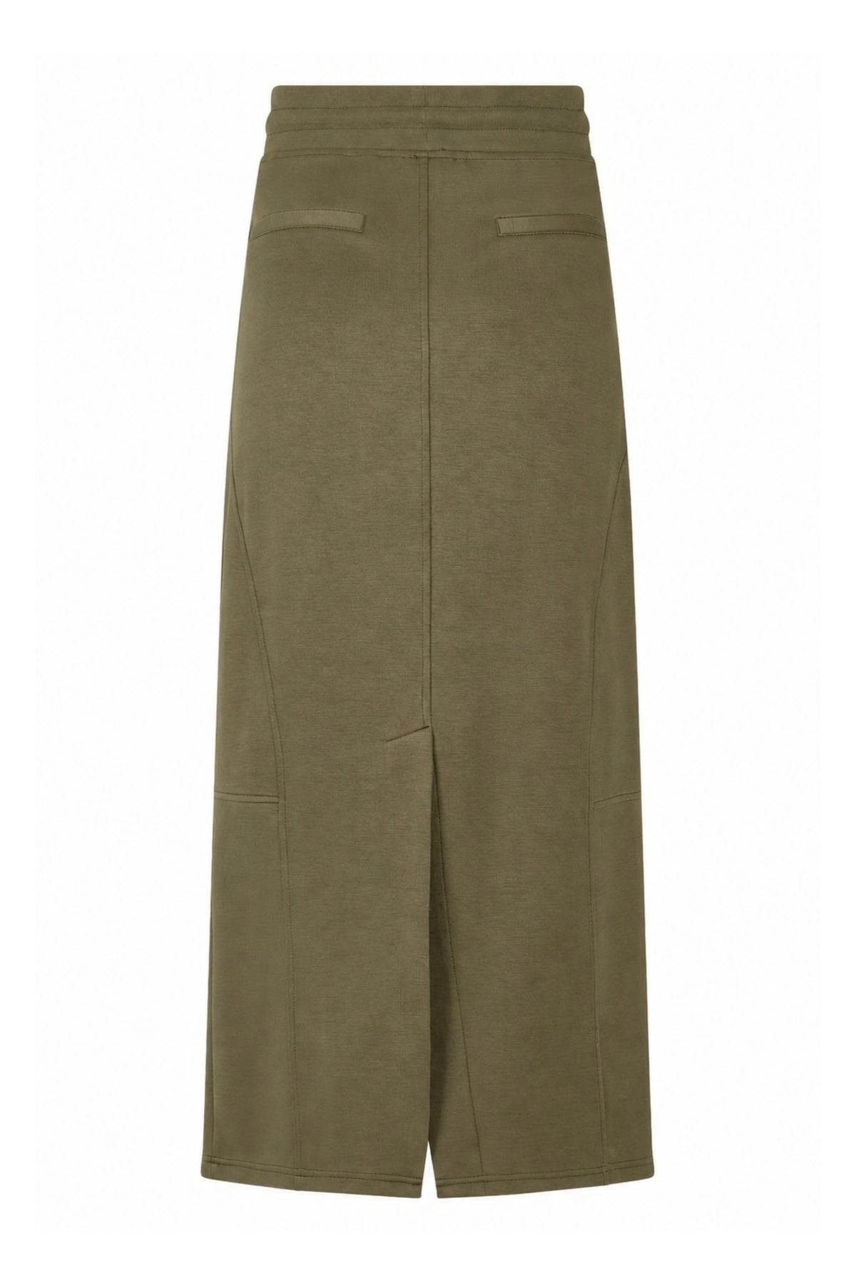 Groene kristallen rok van Zoso, model Cristal Green 265, met glanzende stoffen en vloeiende pasvorm.