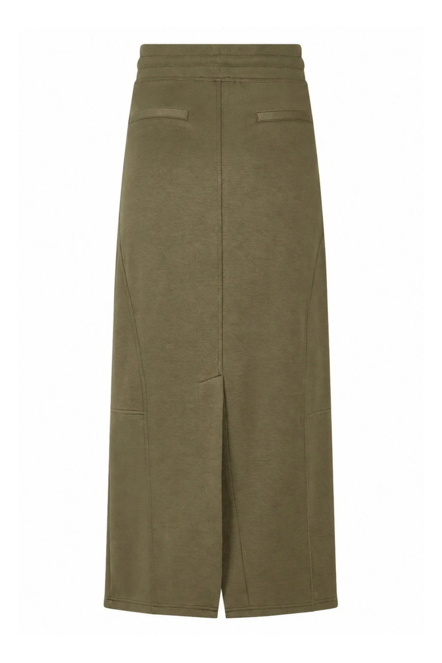 Groene kristallen rok van Zoso, model Cristal Green 265, met glanzende stoffen en vloeiende pasvorm.