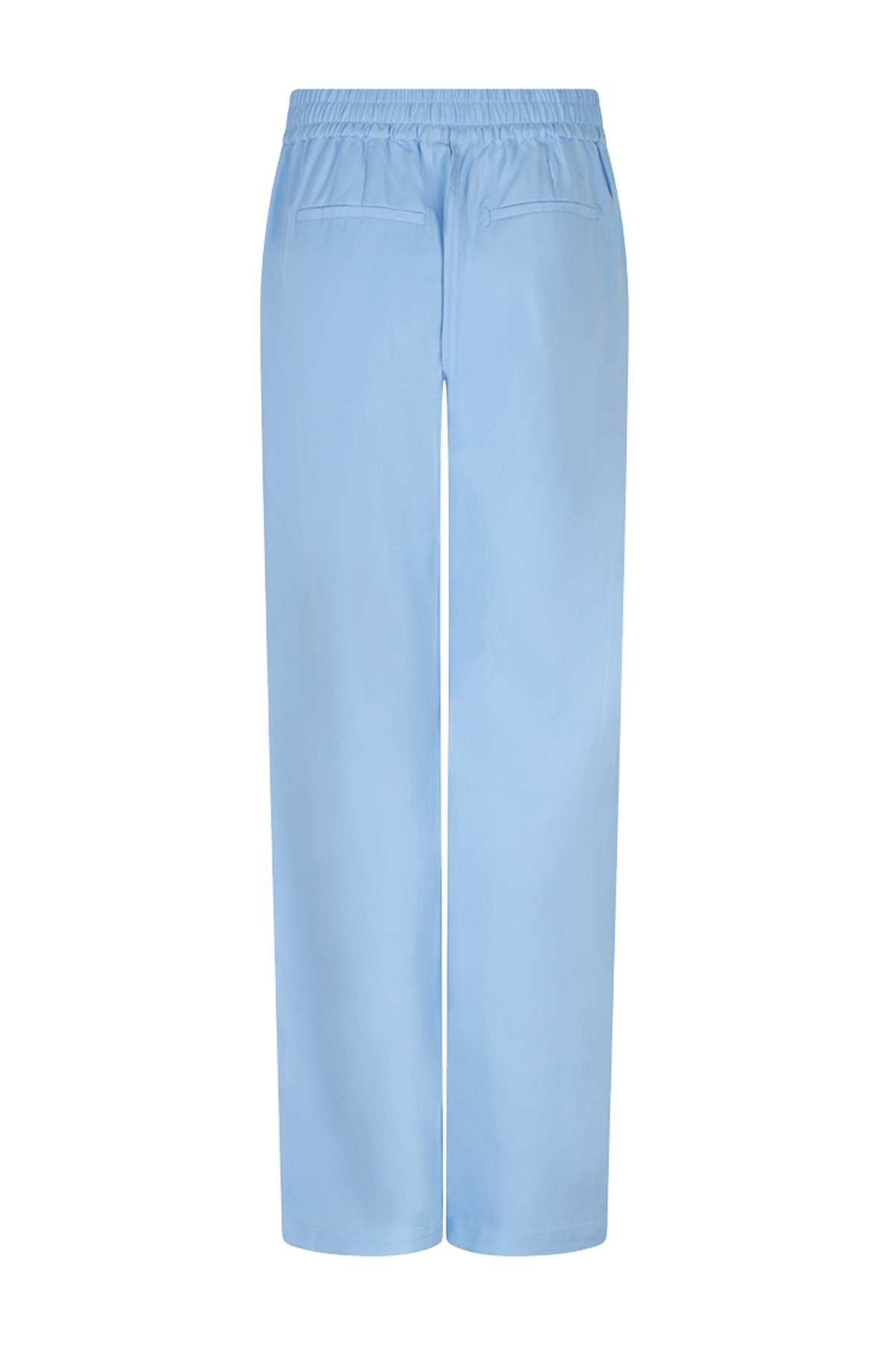 EsQualo Broek Tape Sideseam in Pacific Blue, close-up van de zijnaad van de broek met blauwe tape.