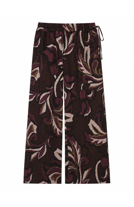 Broek Palazzo Blad Print Port 503642