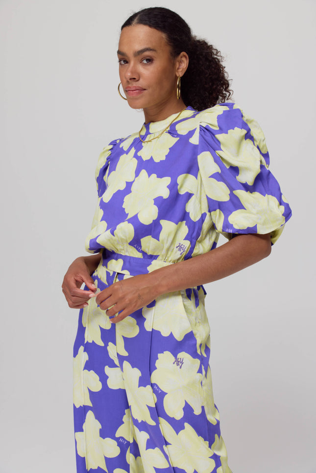 Top Macey Bold Flower Lemonade AW25C400