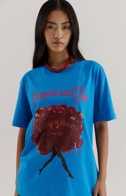 T-Shirt Rootedinreality Vintage Blue AW25Y305