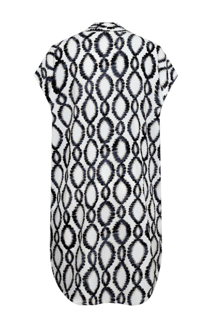 Freequent Jurk Fqfloi Brilliant White Black 208036 Stretchshop.nl