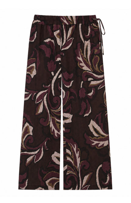 Broek Palazzo Blad Print Port 503642
