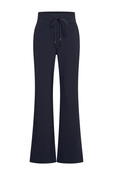 Bonded Travel Broek Flared Navy 202631