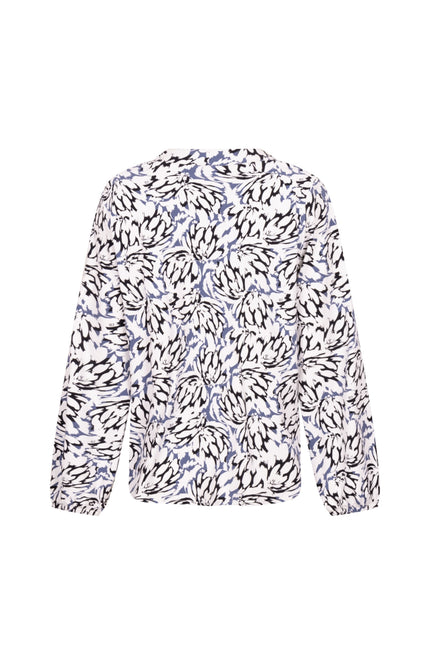 Travel Blouse Merel Offwhite Navy 254