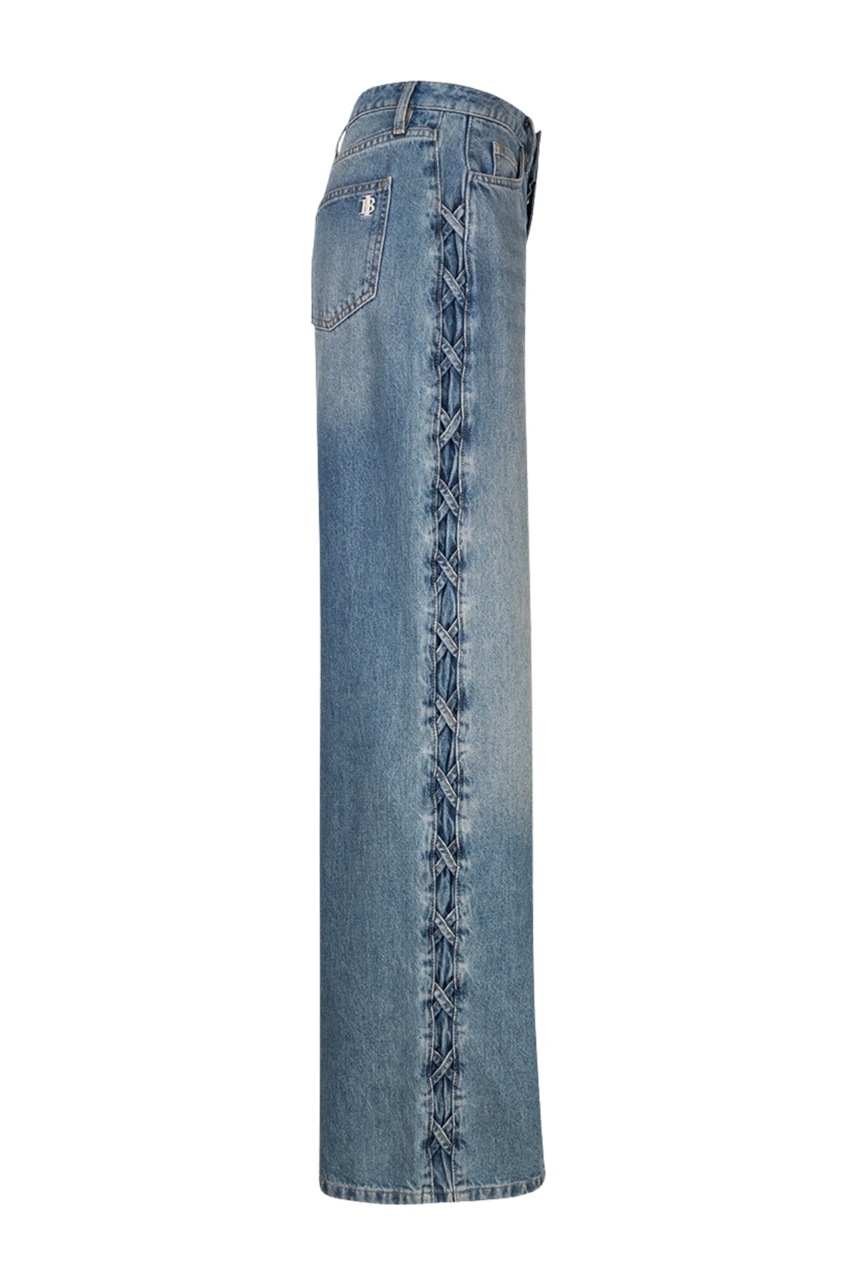 Ibana Poseph Piedra Denim broek met rechte snit en denim stof, zichtbaar met rits en knoopsluiting.