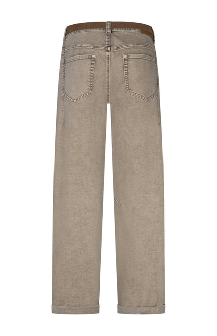 Broek Korine Belt Washed Twill Colors Truffle SRB5156 L32