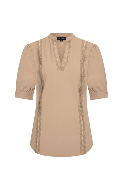 Travel Top Lace Latte 202828