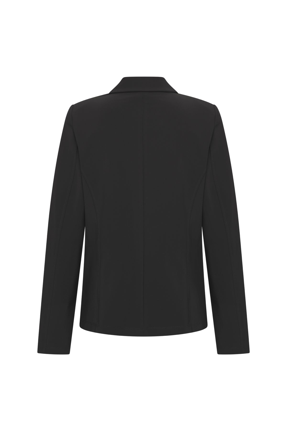 Mi Piace bonded travel blazer in zwart, stijlvolle herenjas met strakke pasvorm en comfortabele stof, geschikt voor zakelijk en casual gebruik