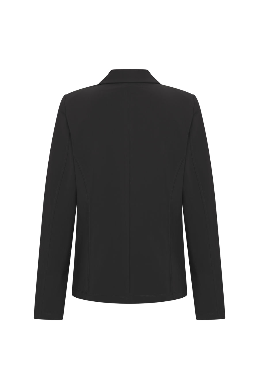 Mi Piace bonded travel blazer in zwart, stijlvolle herenjas met strakke pasvorm en comfortabele stof, geschikt voor zakelijk en casual gebruik