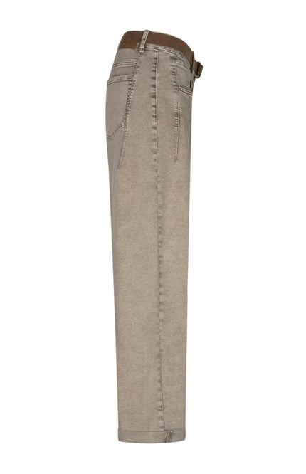 Broek Korine Belt Washed Twill Colors Truffle SRB5156 L32