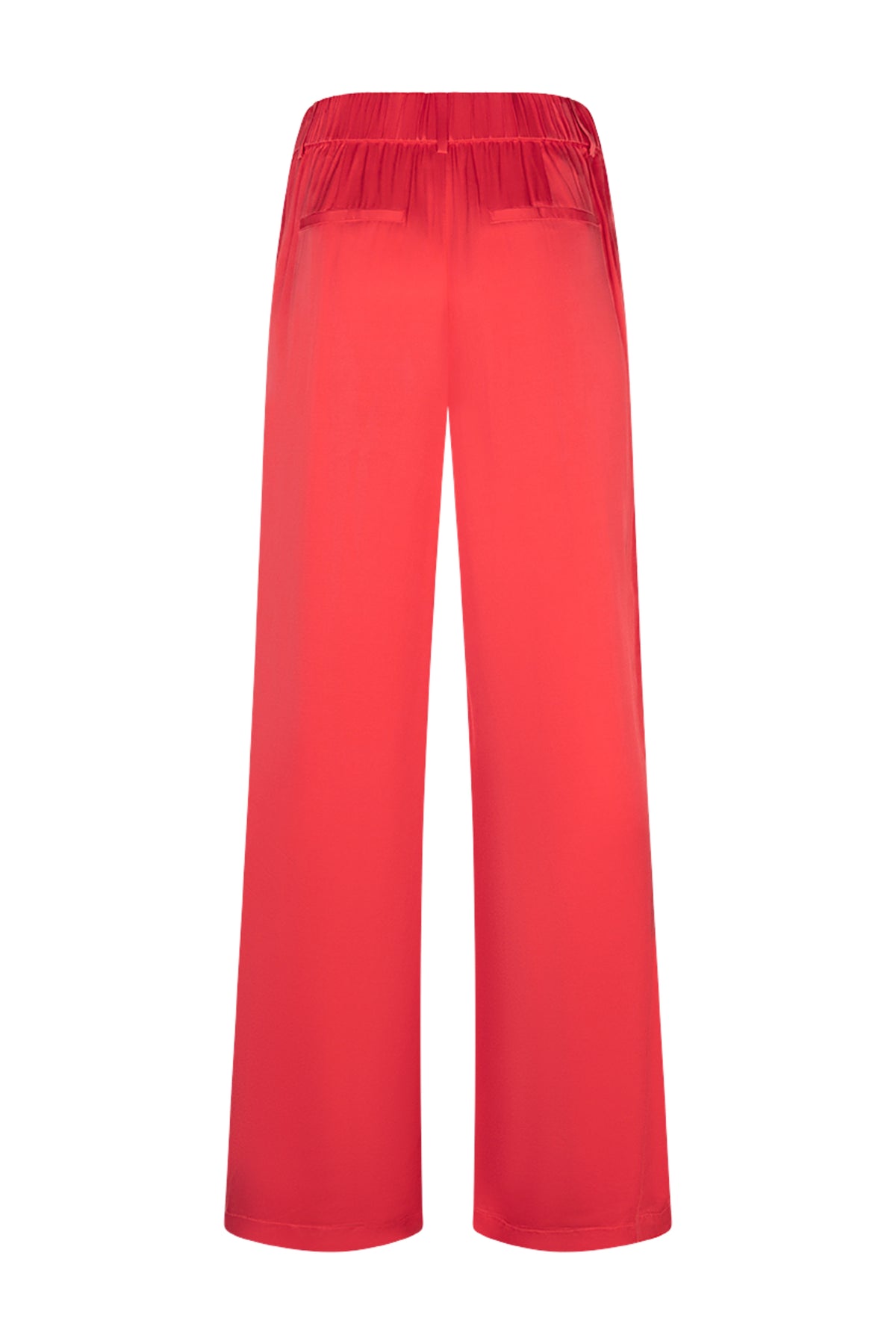Ibana Pasha Rosa Coral broek met losvallende pasvorm en elastische taille, geschikt voor casual en zomerse outfits.