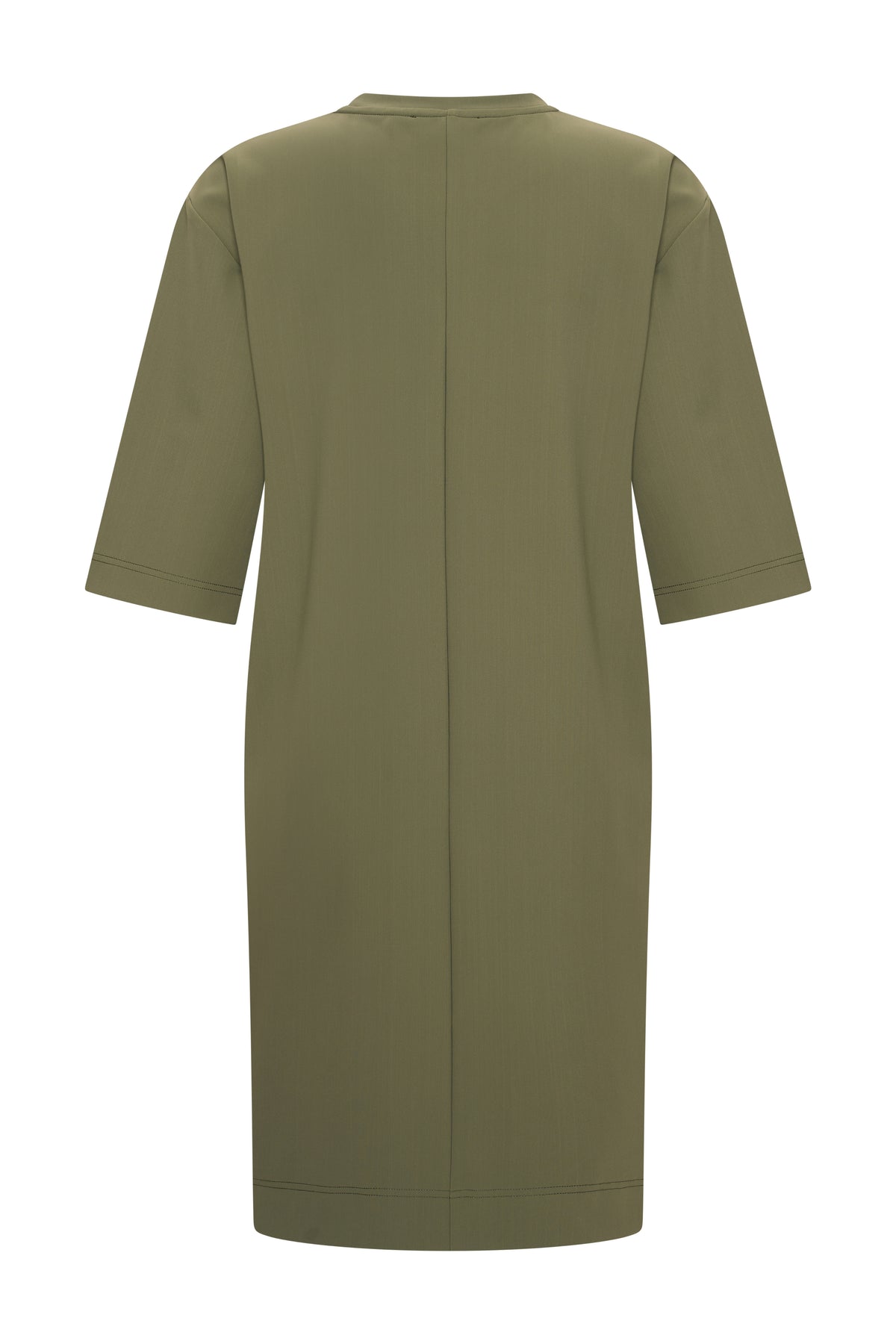 Mi Piace Bonded Travel jurk in diepe kleur, getoond met elegante pasvorm en stijlvolle details.